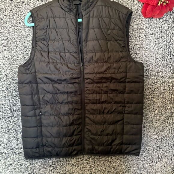 London Fog Men's Black Quilted Puffer Vest Size L Casual Fall Wear - Picture 1 of 6